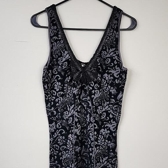 Free People Starstruck Brocade Jacquard Damask Bodycon Beaded Dress - Picture 3 of 9